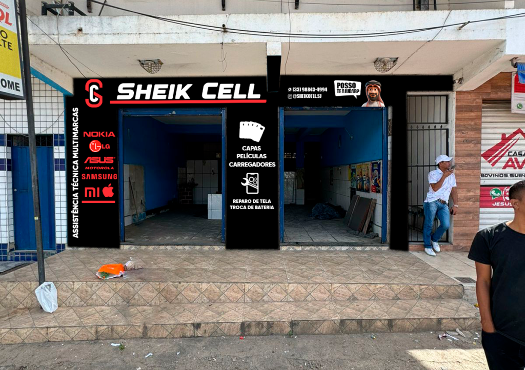 Fachada da loja Sheik Cell